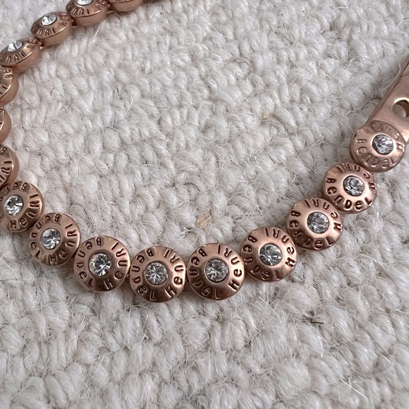 Henri Bendel Rose Gold Logo Bracelet - Picture 2 of 4